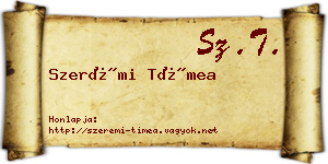 Szerémi Tímea névjegykártya
