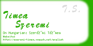 timea szeremi business card